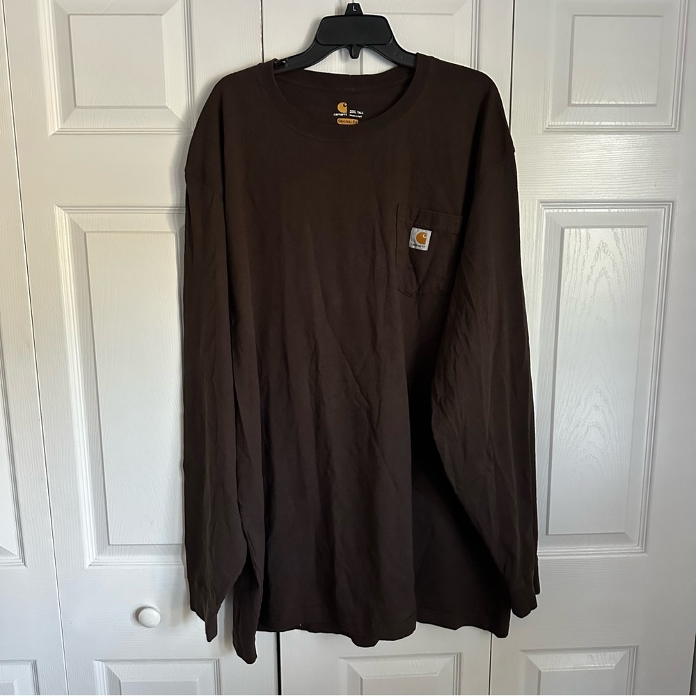 Carhartt Long Sleeve Pocket Tee - Dark Brown